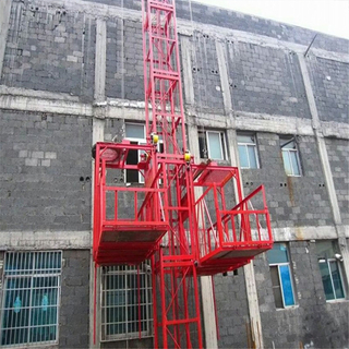 Grua de construção de material SS100/100 1ton do elevador de construção