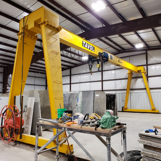 5 toneladas 10 toneladas 12m Span Gantry Crane Virger Single Tavol Finework Gantry Crane