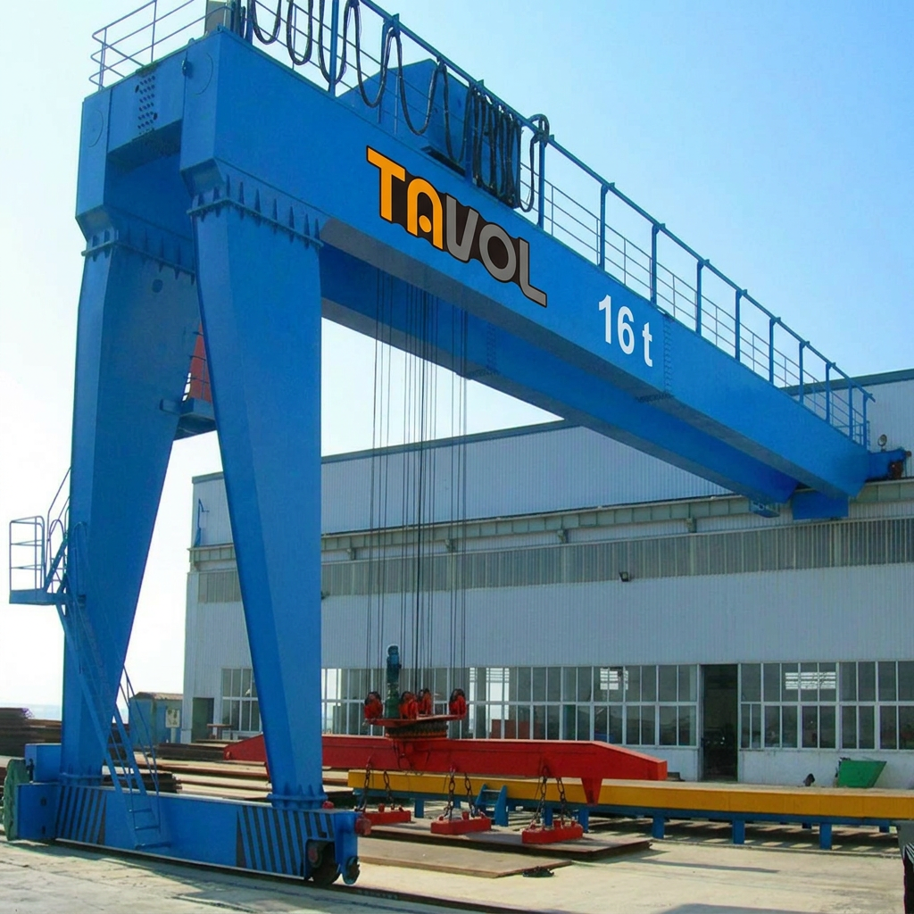 Guindaste semi-pórtico elétrico modelo Tavol BMG para oficina industrial