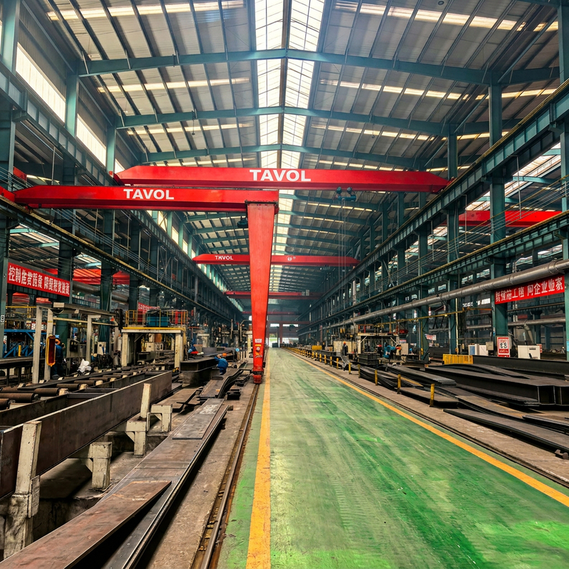 Guindaste semi-pórtico elétrico modelo Tavol BMG para oficina industrial